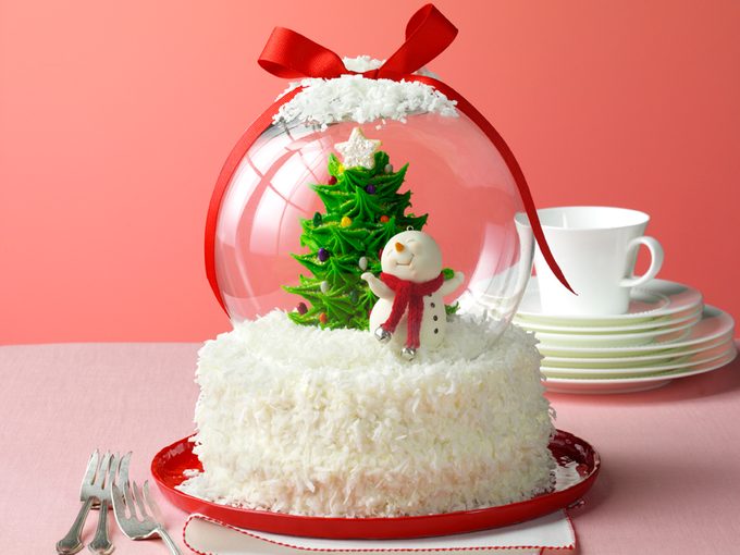 Snow globe cake