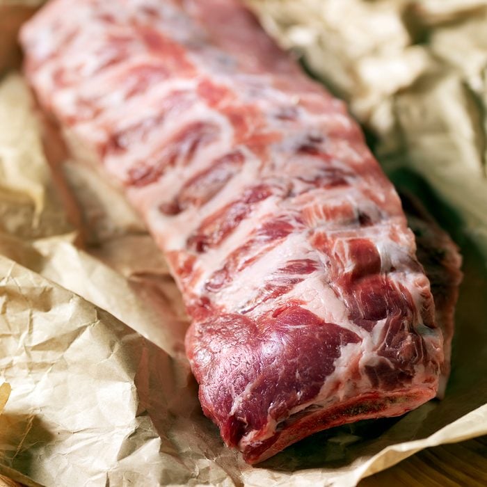 "Raw Baby Back Pork Ribs in Butcher Paper, Ready for the Grill.-Photographed on Hasselblad H3D2-39mb Camera"