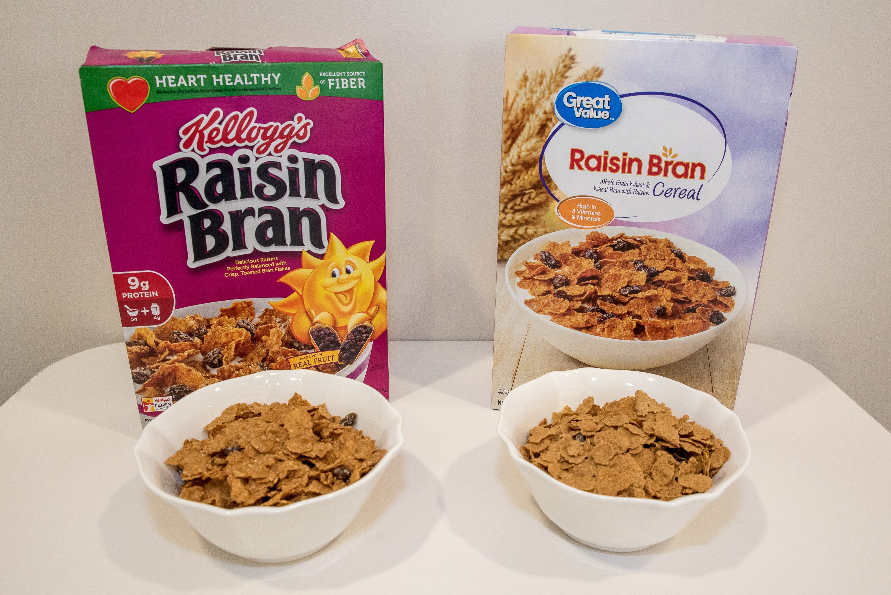 name brand vs generic raisin bran cereal