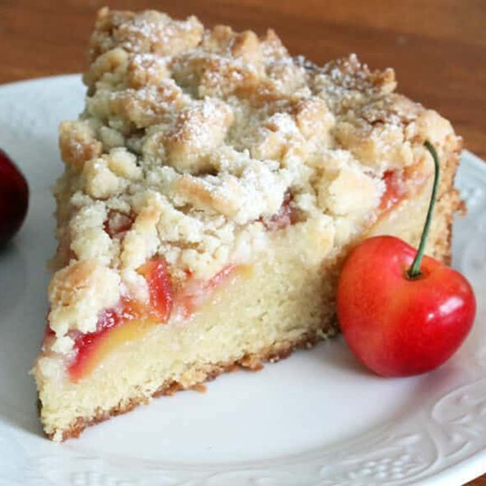 Cherry (MARZIPAN) Almond Streusel Cake