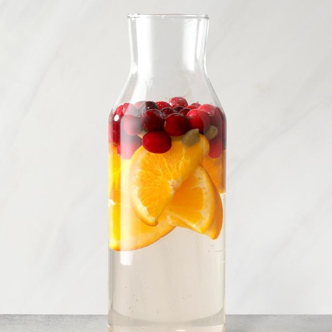 Cranberry, Orange and Cardamom Infused Water