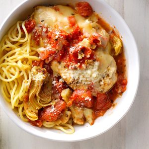 Pressure-Cooker Saucy Italian Chicken