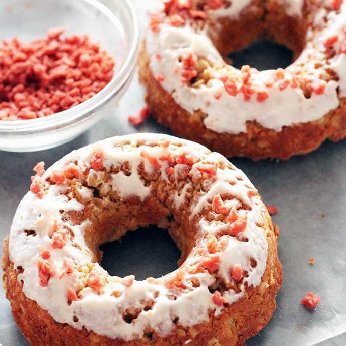 Peanut Butter Bacon Dog Donuts