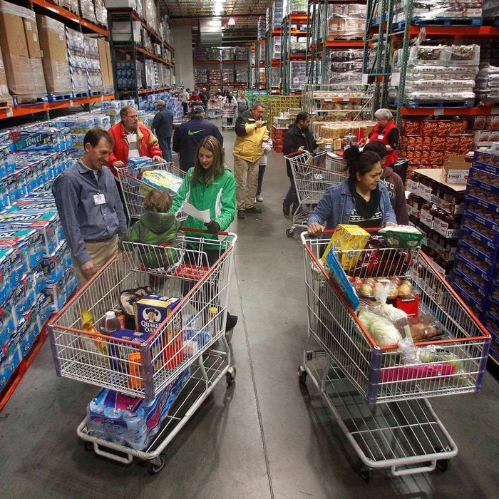 Herd of shoppers at Costco