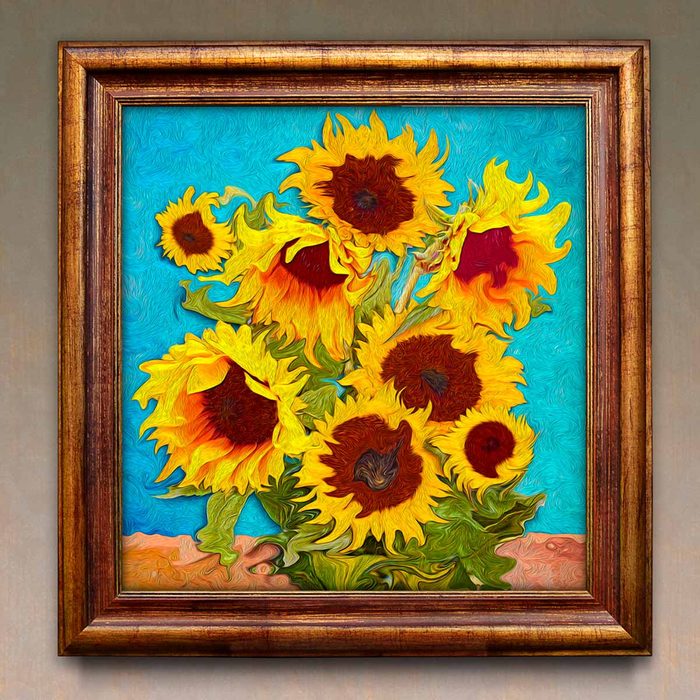Bold sunflower artwork
