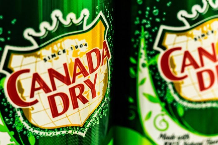 Cans of Canada Dry Ginger Ale.