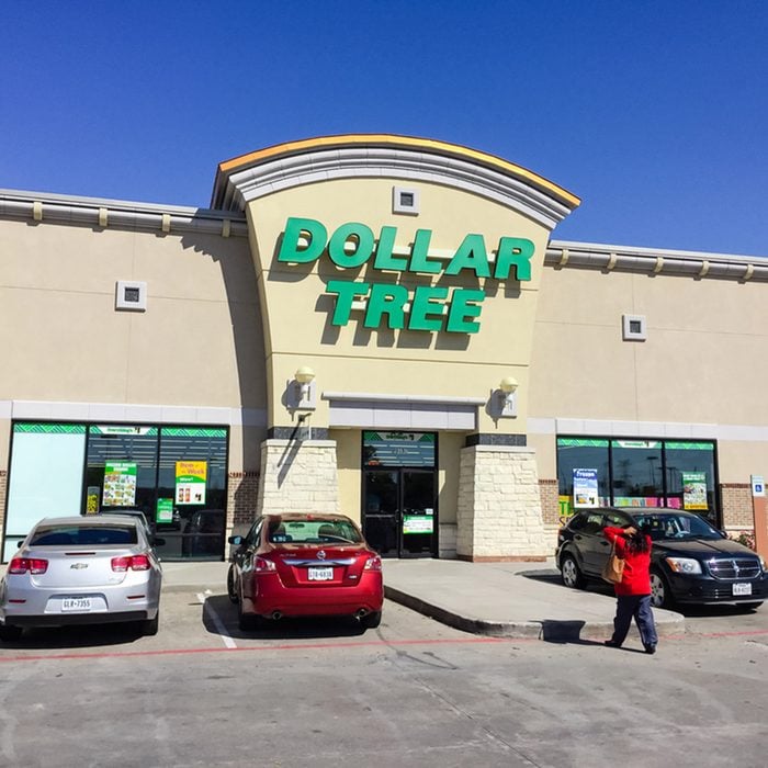 Customers enter Dollar Tree, an American chain of discount variety items for $1 or less.