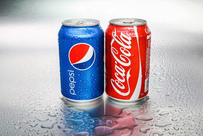 Can of Pepsi and Coke