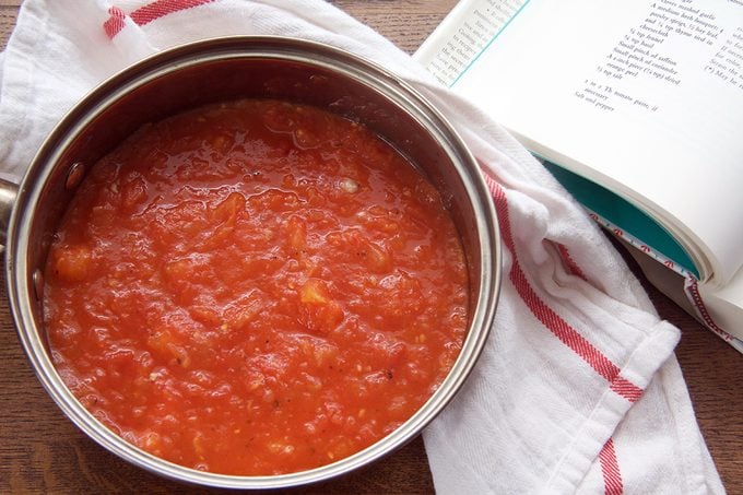 julia child's provençale tomato sauce with cookbook