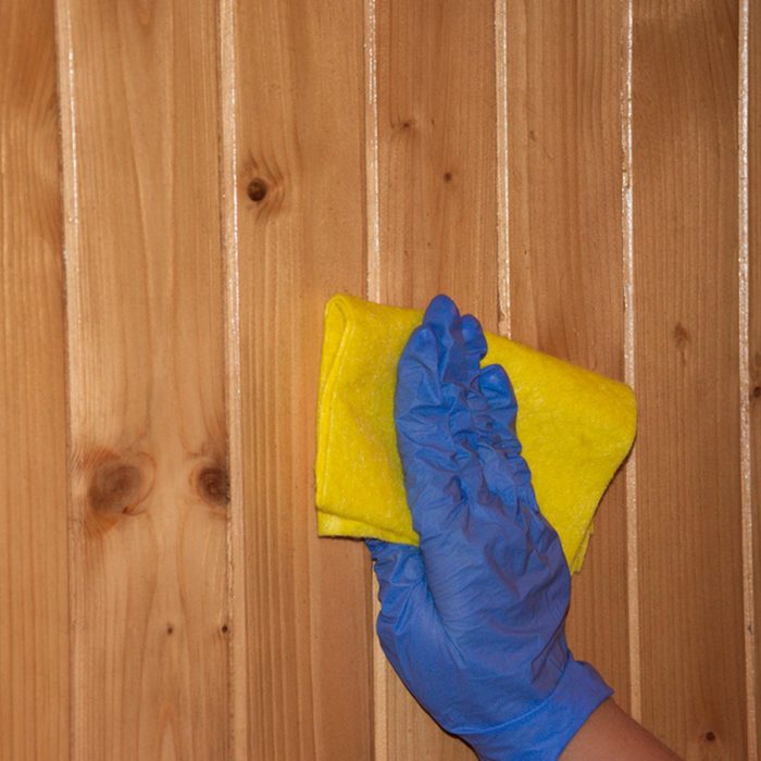 Cleaning wood wall