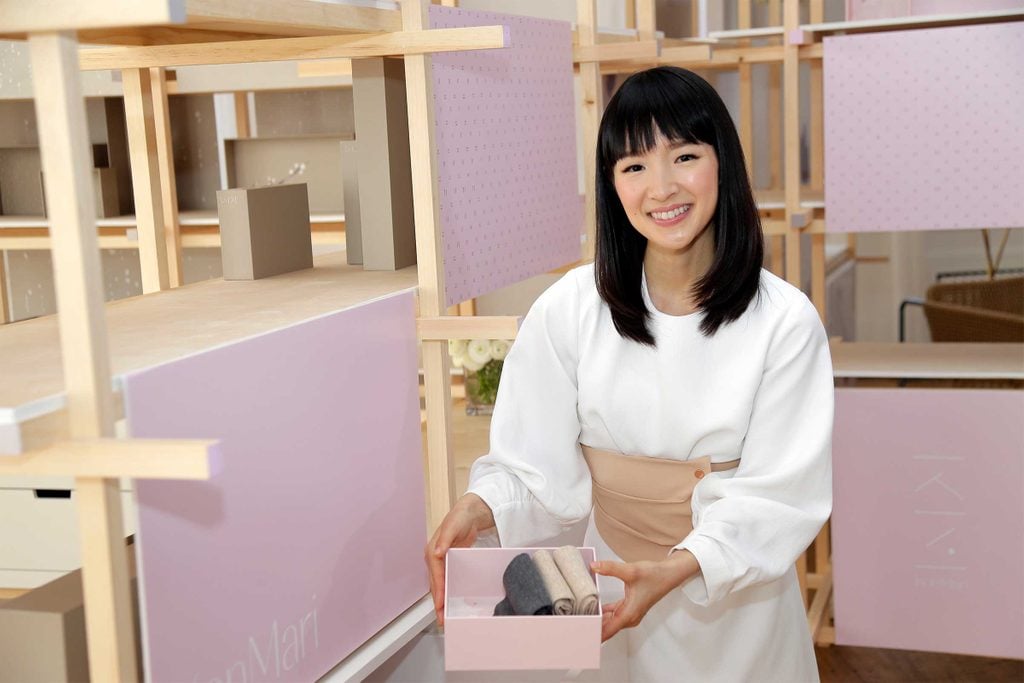 Marie Kondo poses for a picture during a media event in New York
