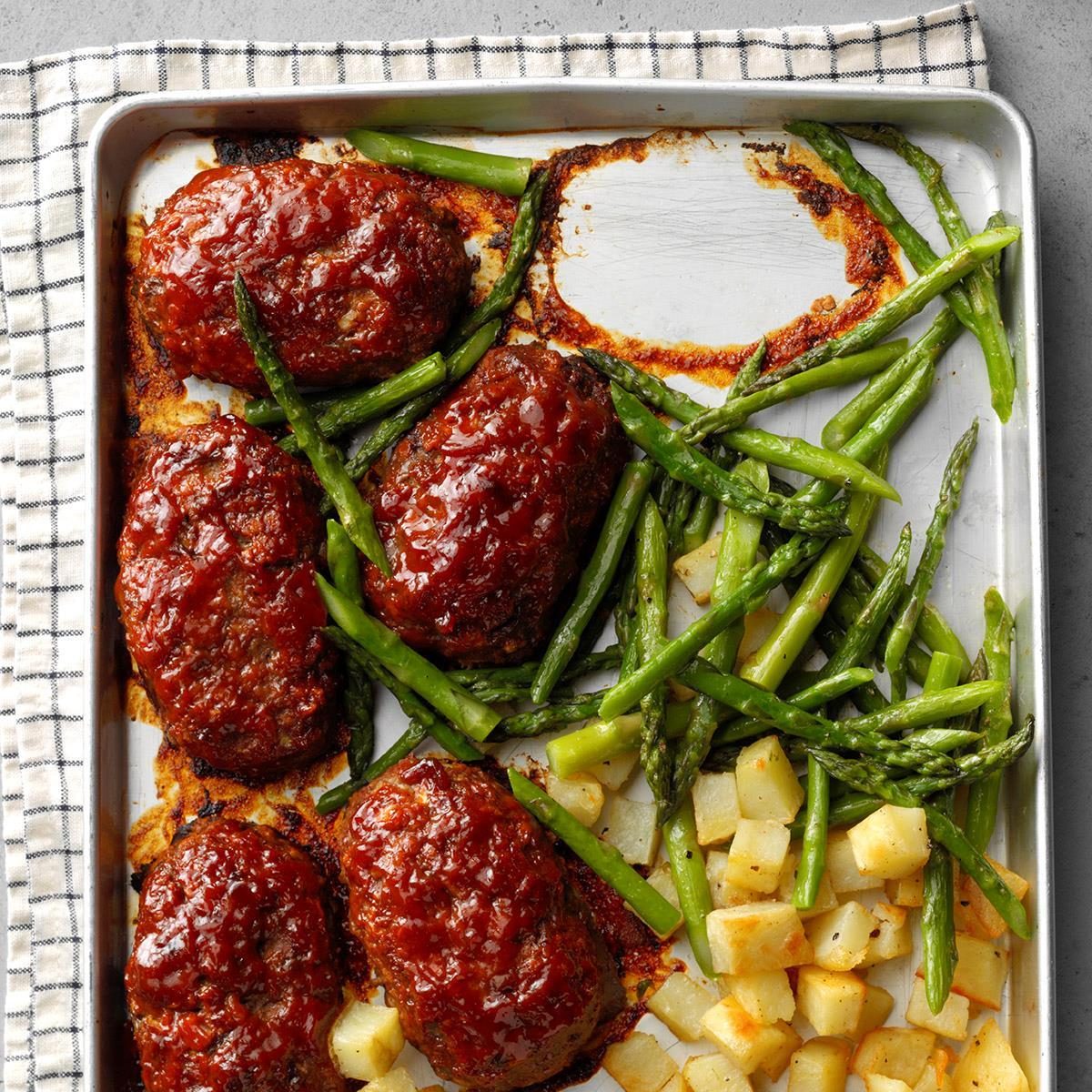 Sheet Pan Mini Meatloaves and Veggies - The Toasty Kitchen