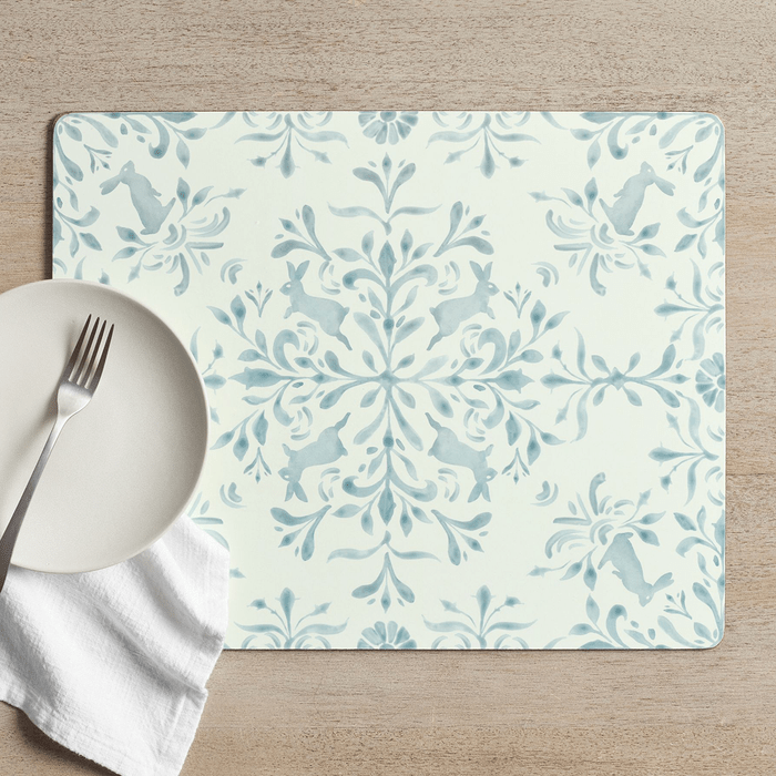 Chambray Bunny Cork Placemats