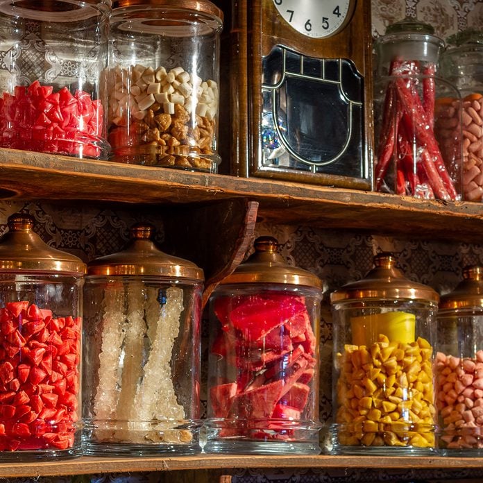 Old Candy Store Colorful Candies In Jars 1174876747