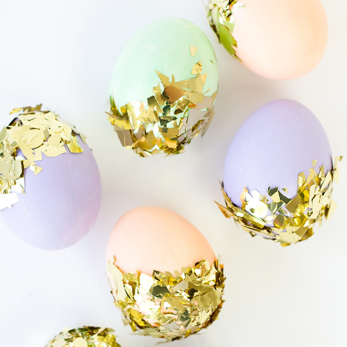 Confetti-dipped Easter eggs