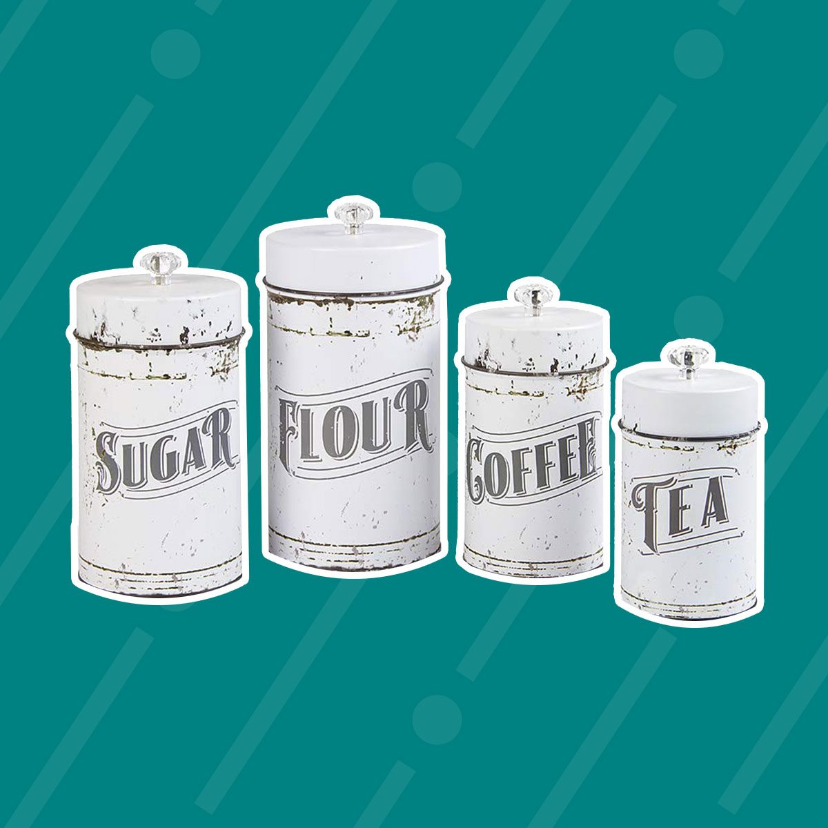 French Country White Canister Set