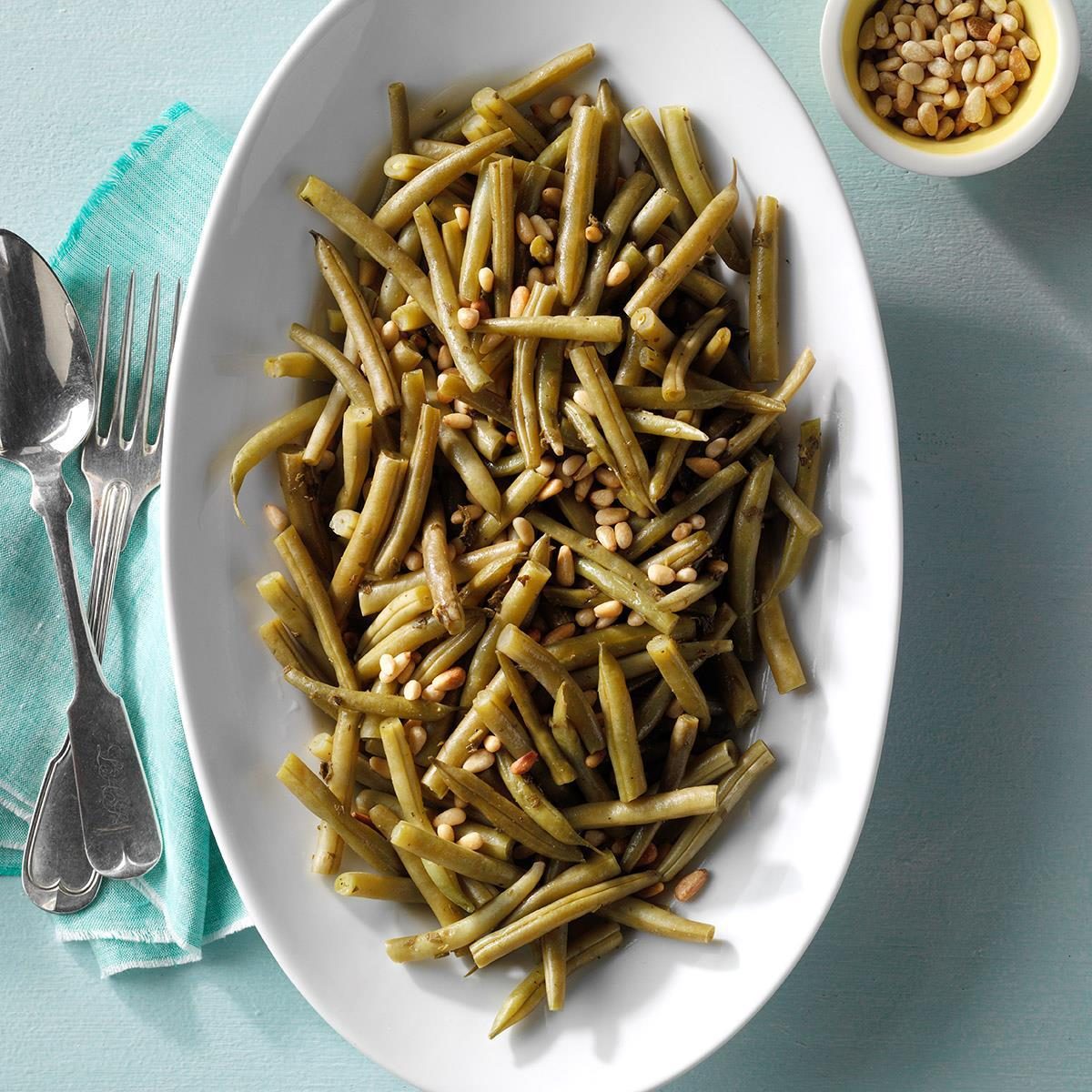 Oregano Green Beans with Toasted Pine Nuts