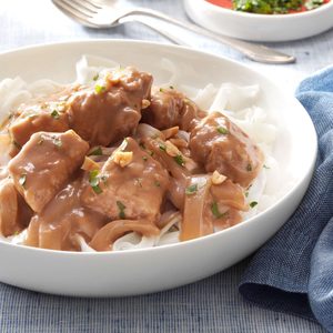 Pressure-Cooker Pork Satay with Rice Noodles