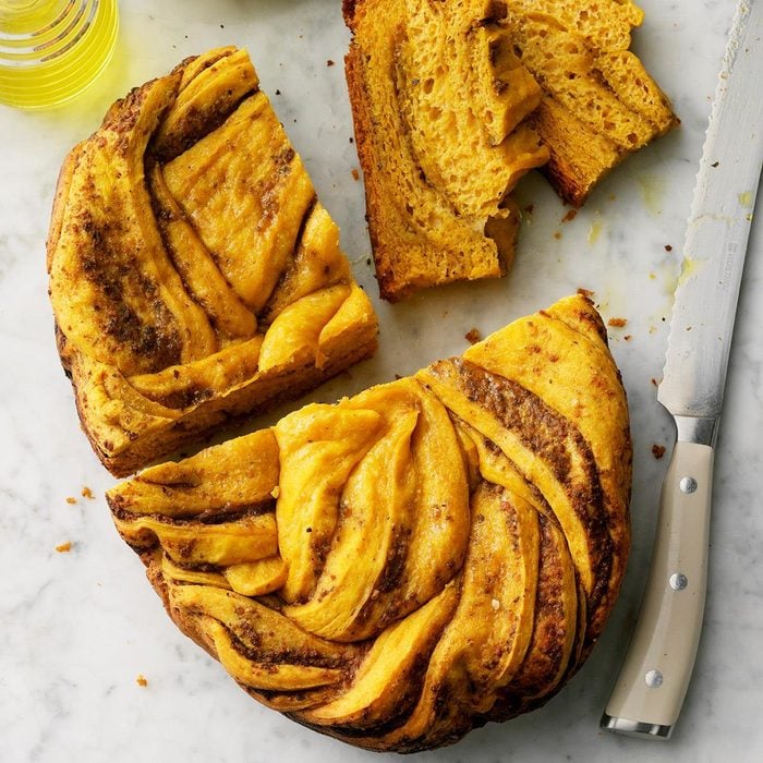 Sweet potato and pesto slow cooker bread