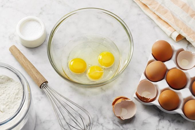 whisk eggs for home made pasta