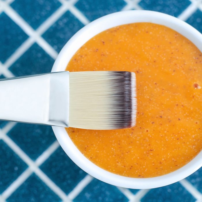 Cosmetic mask (scrub) in a bowl