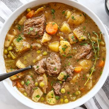 Crockpot Irish Stew In Serving Bowl