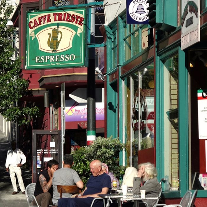 San Francisco, CA / USA - May 26, 2014: People enjoying an espresso at historic Caffe Trieste in North Beach.; Shutterstock ID 1129059932; Job (TFH, TOH, RD, BNB, CWM, CM): Taste of Home