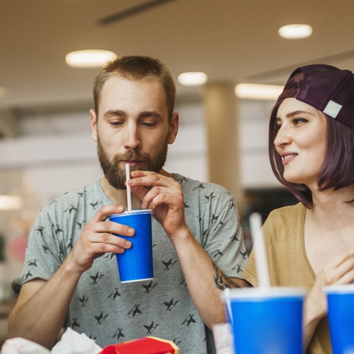 Friends Eating Fast Food At The Mall; Shutterstock ID 319297631; Job (TFH, TOH, RD, BNB, CWM, CM): TOH