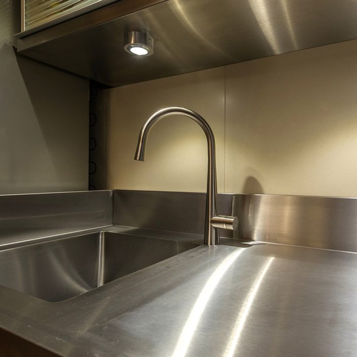 shutterstock_372157954 stainless steel countertop kitchen sink