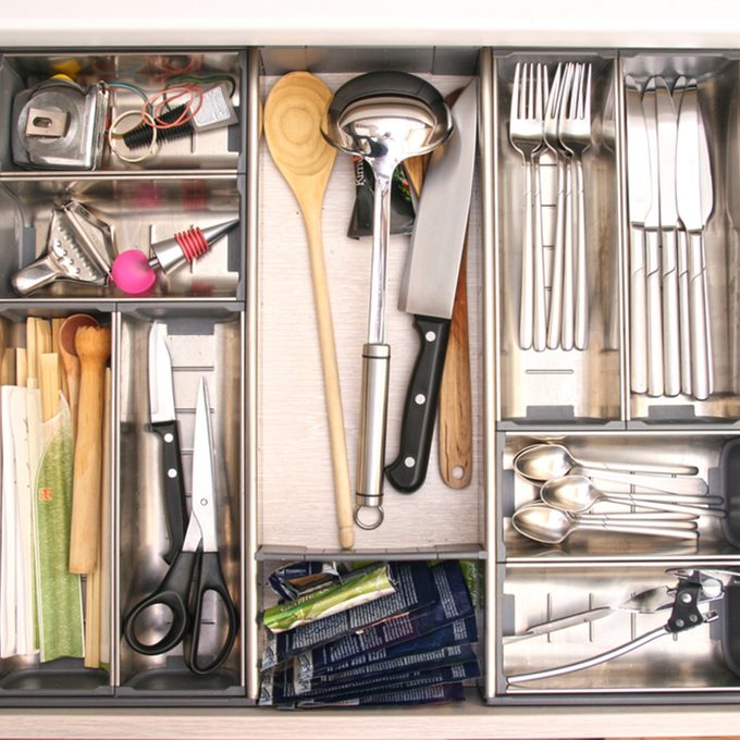 Kitchen utensils drawer
