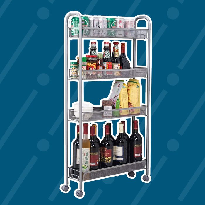 Narrow Pull-Out Storage Trolley
