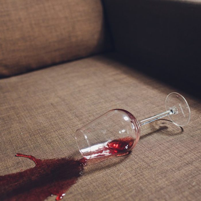 Red wine spill