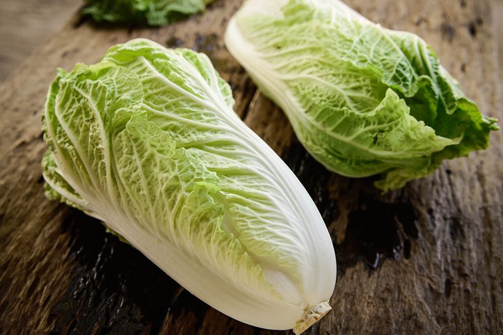 Chinese Cabbage on wooden table