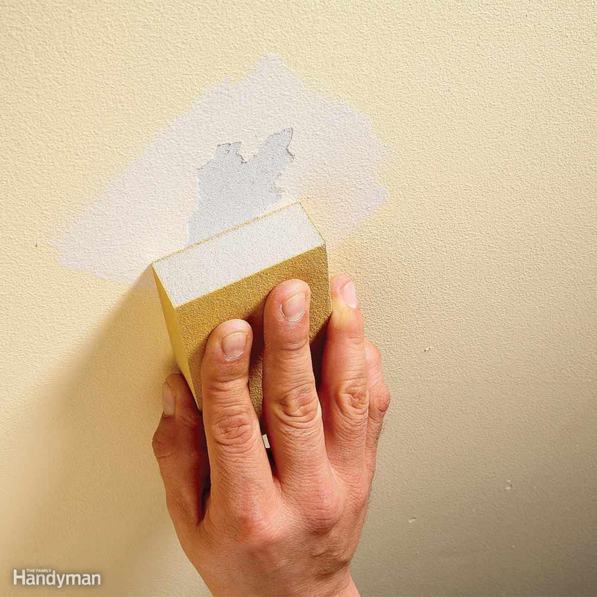 Sanding over a defect in the wall