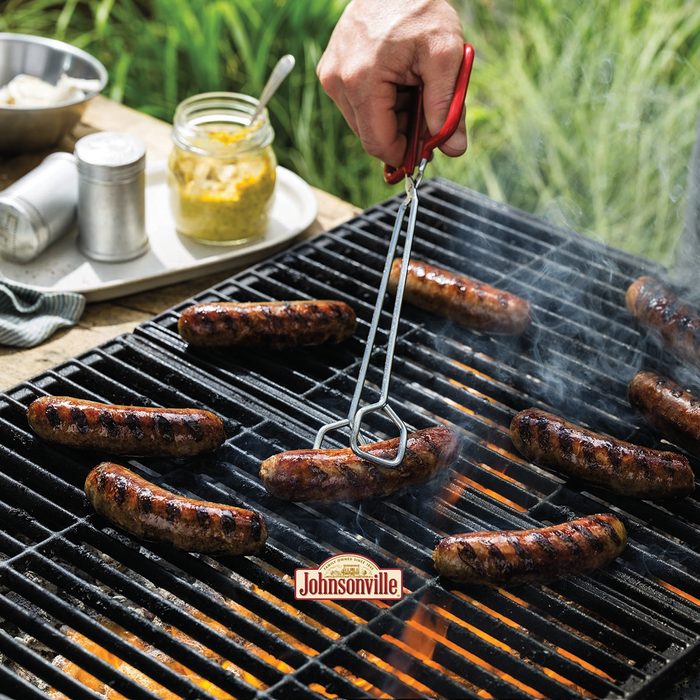 Johnsonville Sausage brats on the grill