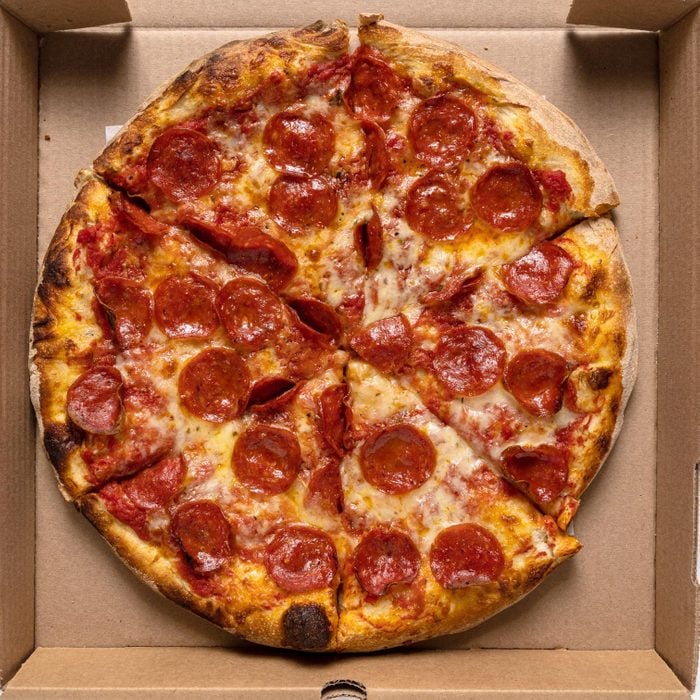 Sbarro pizza in a box