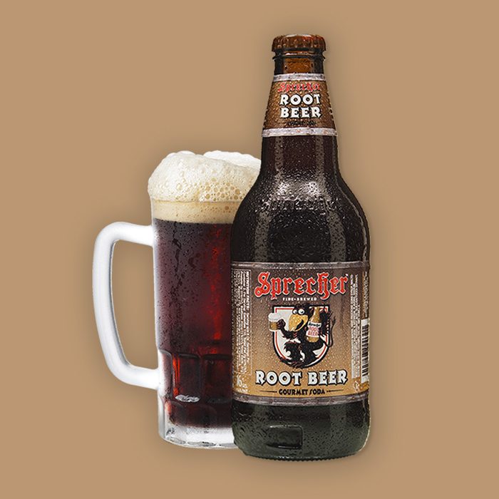 Sprecher root beer in a glass