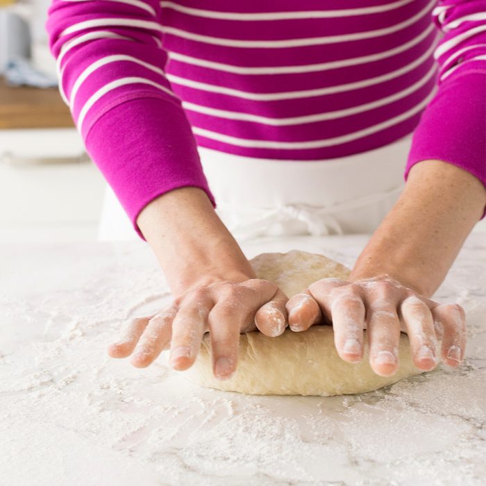 Kneading dough for giant cinnamon roll 197738