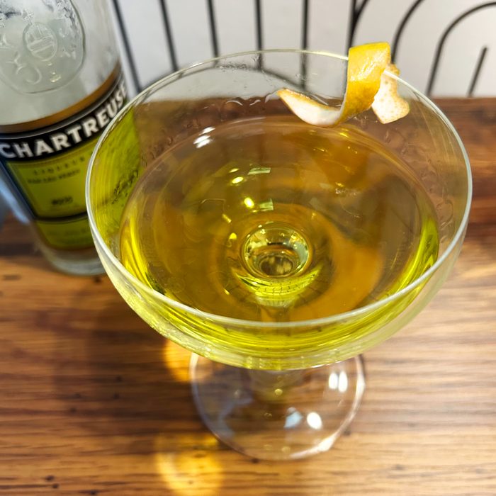 gin and Yellow Chartreuse cocktail