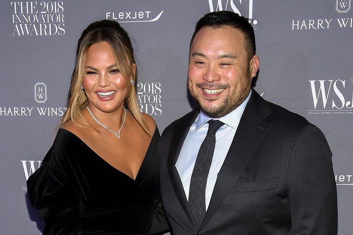 Chrissy Teigen, David Chang. Model Chrissy Teigen, left, and chef David Chang pose together at the WSJ Magazine 2018 Innovator Awards at the Museum of Modern Art, in New York
