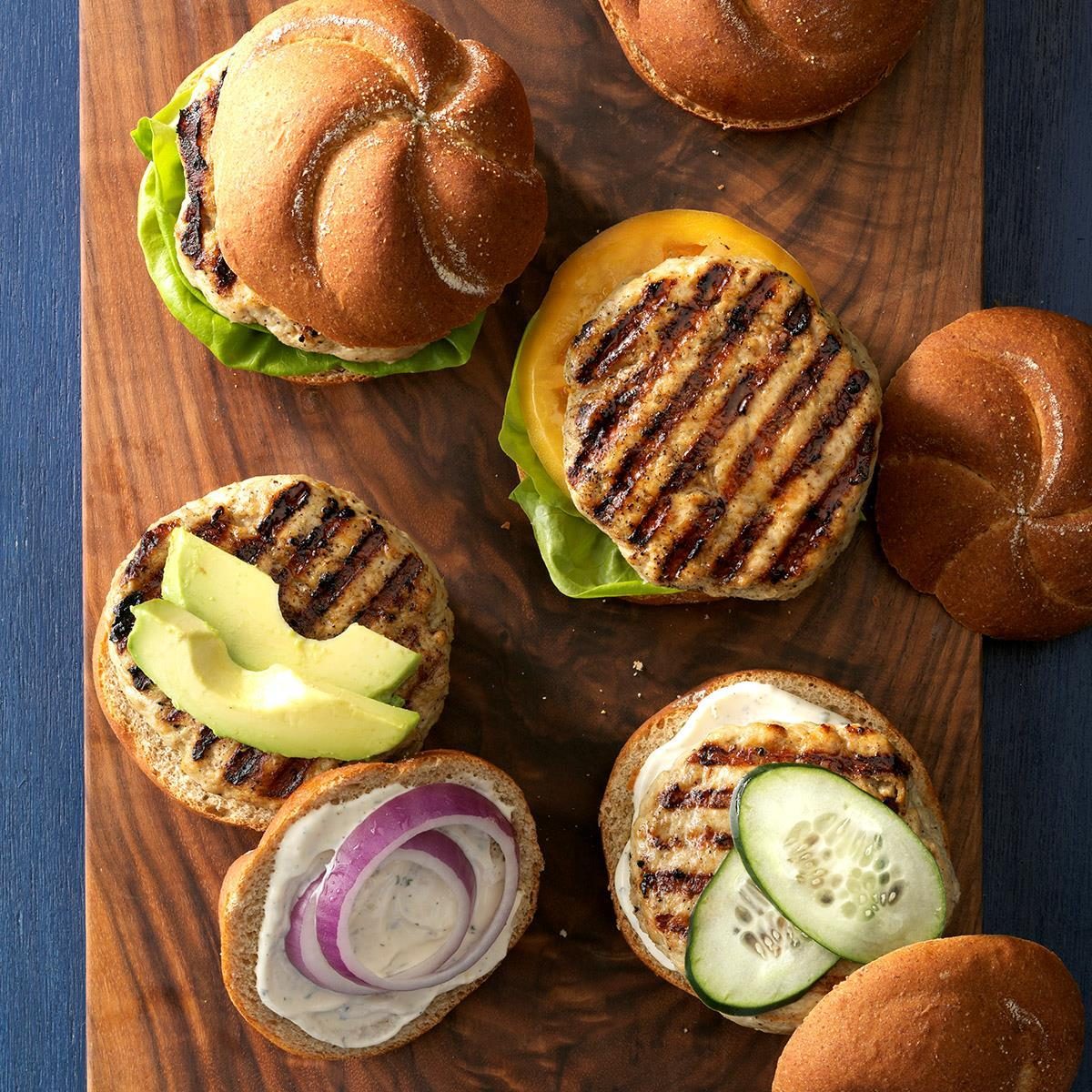 Grilled Chicken Ranch Burgers