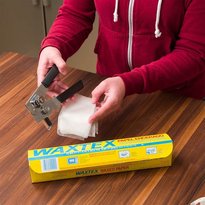 Clean a Can Opener with Wax Paper