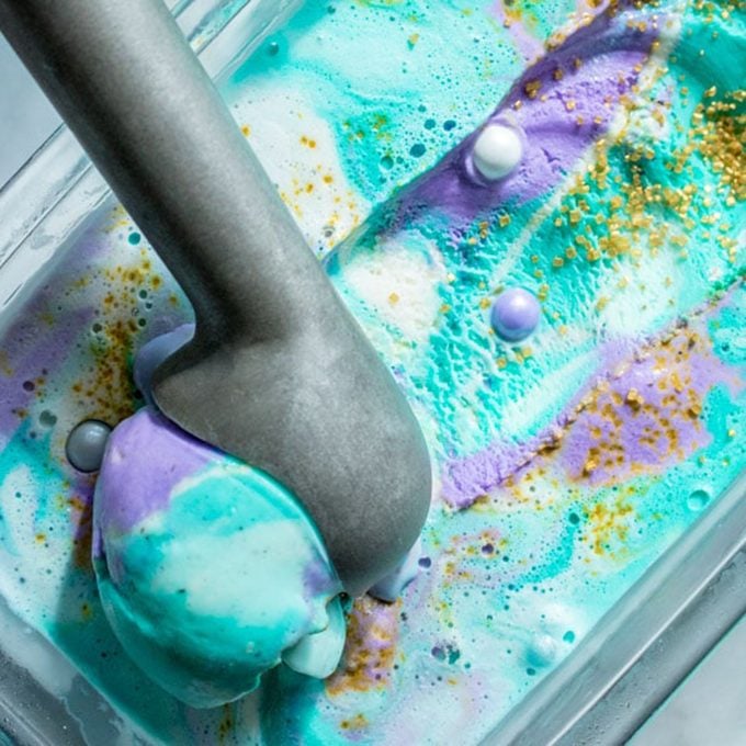 Scoop of mermaid ice cream