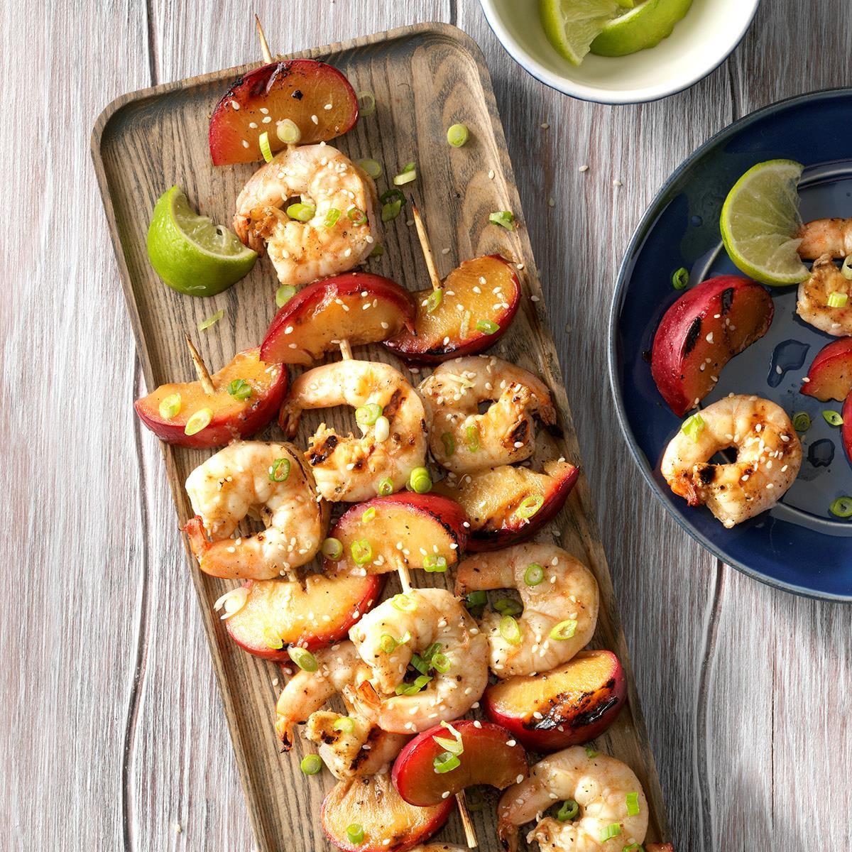 Skewered Ginger Shrimp With Plums Exps Sdjj19 167537 C02 07 2b 1