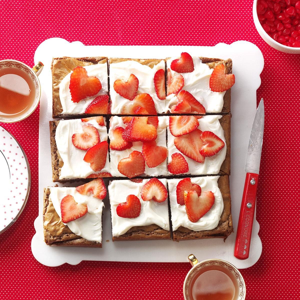 Strawberry Heart Brownies