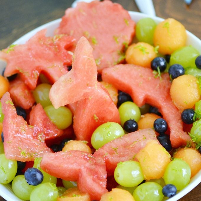 Mermaid fruit salad