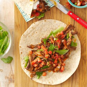 Pressure-Cooker Mexican Shredded Beef Wraps