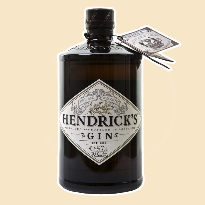 SWINDON, UK - NOVEMBER 20, 2017: 70 cl bottle of Hendricks distilled gin 41.4% alcohol on a white background; Shutterstock ID 758898892; Job (TFH, TOH, RD, BNB, CWM, CM): TOH