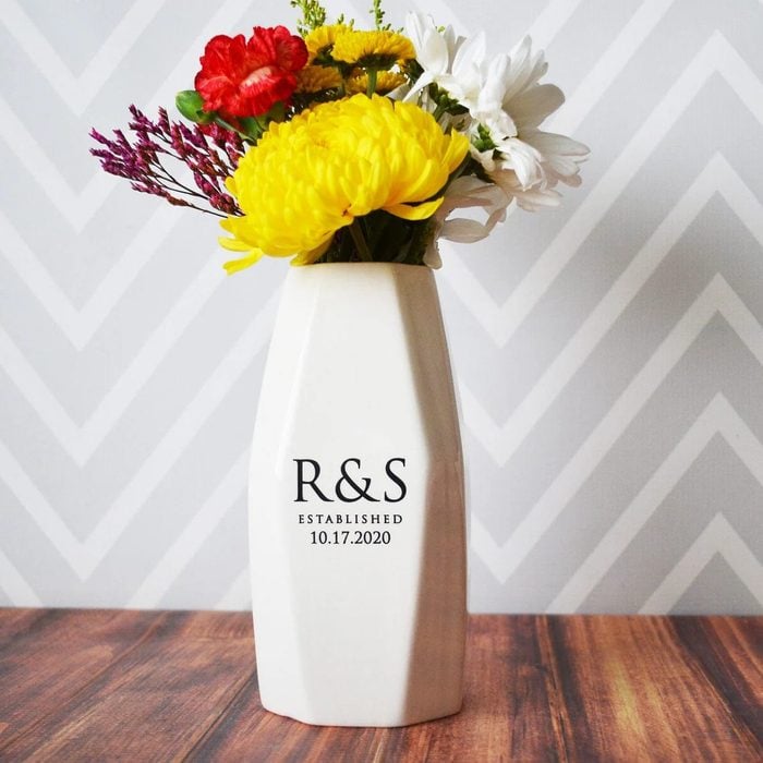 Personalized Geometric Anniversary Vase Ecomm Via Etsy.com