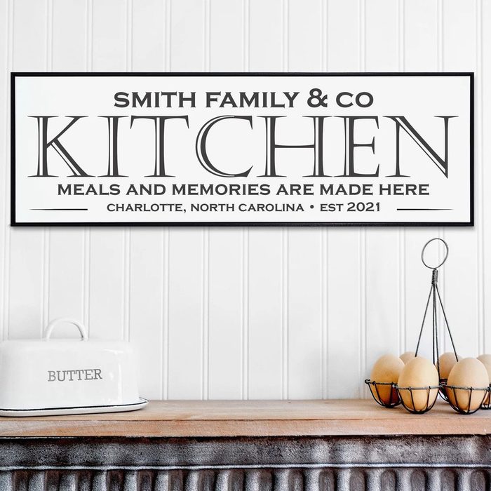 Smith Family And Co Kitchen Sign Custom Ecomm Via Etsy.com